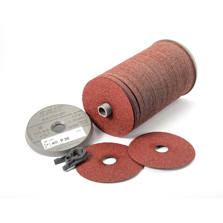 United Abrasives/Sait United Abrasives - Sait AO Fiber Disc 4-1/2 x 7/8 24 Grit Aluminum Oxide, PK100 52424
